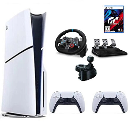 Sony Playstation 5 Slim Cd'li Edition + 2. Dualsense + G29 Driving Force+ GT 7 OYUNU