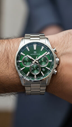 Momentus Gümüş Çelik Kordon Erkek Kol Saati SC370S-15SS