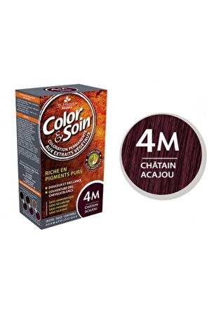Color And Soin Tamamen Bitkisel Organik Saç Boyası 4m Maun Kestanesi