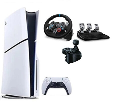 Playstation 5 Slim Cd Edition+ G29 Driving Force Yarış Direksiyonu + Shifter