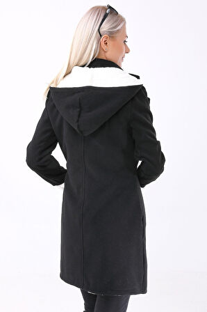 Kışlık Günlük Kaşe Kadın Kaban