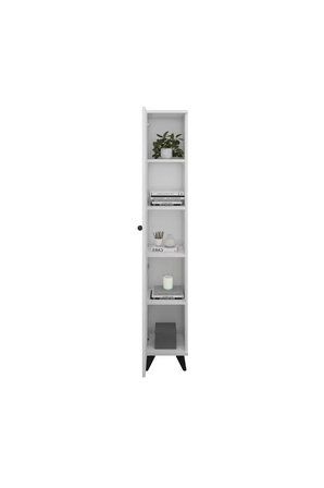 Simple Çok Amaçlı Dolap 4 Raflı Tek Kapaklı 30x30x176 BEYAZ