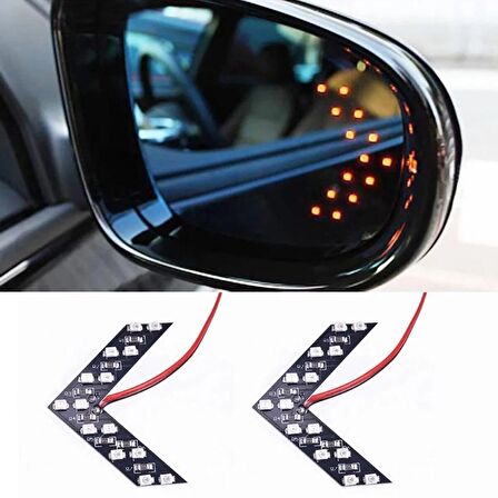Alfa Romeo 155 Uyumlu Ayna Gündüz Ledi Amber Renk 14 Led'li