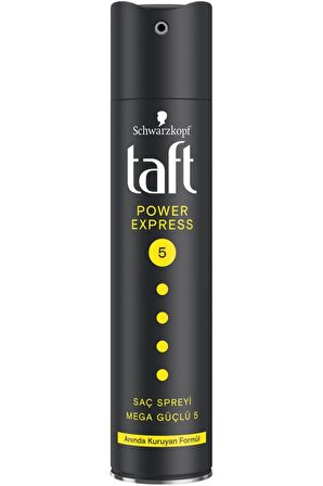 Taft Power Express Saç Spreyi Mega Güçlü (5) Anında Kuruma Etkisi 250 Ml