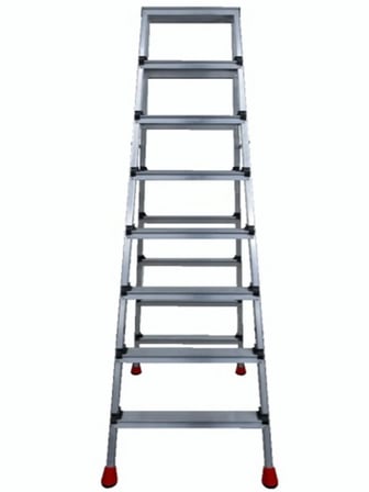 8+8 Çift Çıkışlı Premium Alüminyum Merdiven 50x20 Çok Amaçlı/Pratik/Kolay