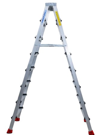8+8 Çift Çıkışlı Premium Alüminyum Merdiven 50x20 Çok Amaçlı/Pratik/Kolay