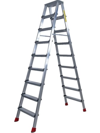 9+9 Çift Çıkışlı Premium Alüminyum Merdiven 50x20 Çok Amaçlı/Pratik/Kolay