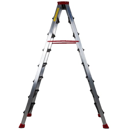 8+8 Çift Çıkışlı Premium Alüminyum Merdiven Siyah Basamak 20x50 Çok Amaçlı/Pratik/Kolay