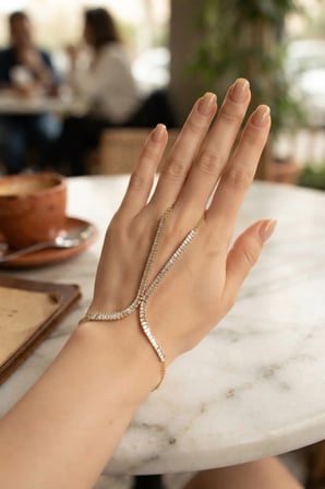 Gold Renk Pirinç Zirkon Taşlı Baget Model Şahmeran TJ-SN820