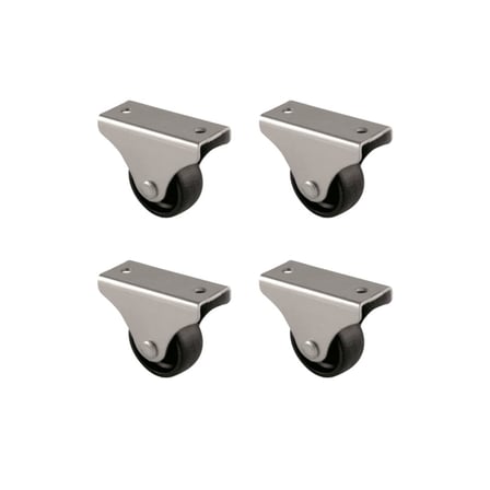 Furç Sabit Teker - 32MM - Siyah HKS228 - 4 Adet