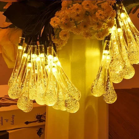 7 M 50 Led Damla 8 Fonksiyonlu Solar Panelli Gün Işığı