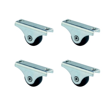 Furç Sabit Teker - 20MM - Siyah HKS226 - 4 Adet