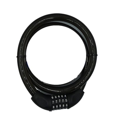 YM-747 120cm 20mm 5 Şifreli Siyah Motorsiklet Kilidi