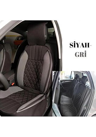 
Dacia Logan Uyumlu Lüks Oto Koltuk Minderi Ön Arka Set Siyah Gri  