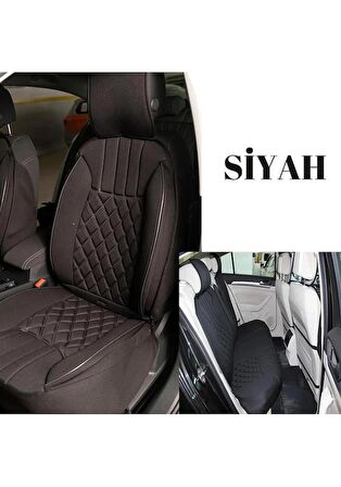 Hyundai İX55  Uyumlu Lüks Oto Koltuk Minderi Ön Arka Set Siyah 