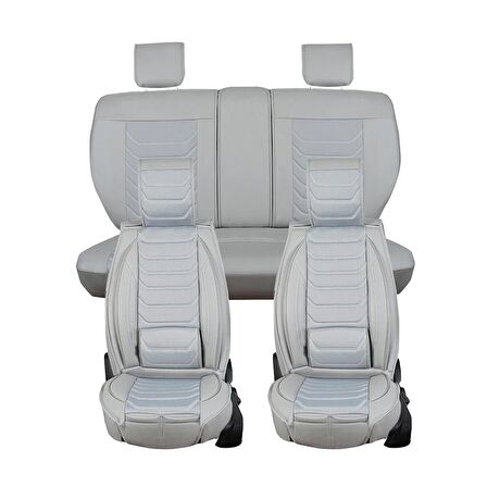 
Hyundai İ10 Uyumlu Lüx Deri Oto Koltuk Kılıfı Ön Arka Set Füme SC