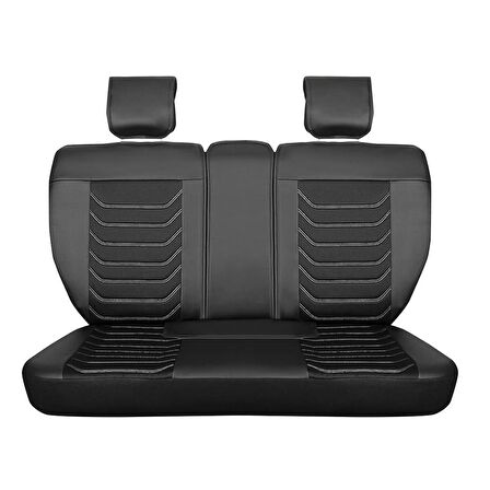 Chevrolet Captiva Uyumlu Lüx Deri Oto Koltuk Kılıfı Ön Arka Set Siyah Beyaz SC