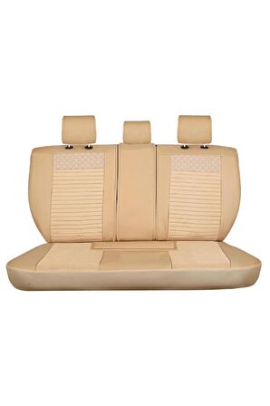 Dodge Caliber Uyumlu Lüx Deri Oto Koltuk Kılıfı Ön Arka Set Bej Elit Series