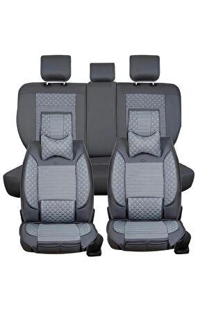 
Peugeot 407 Uyumlu Lüx Deri Oto Koltuk Kılıfı Ön Arka Set Füme Elit Series