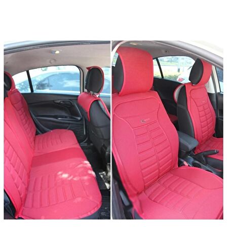 
Bmw 3 SERİSİ 316 Uyumlu Lüks Oto Koltuk Minderi Ön Arka Set Kırmızı