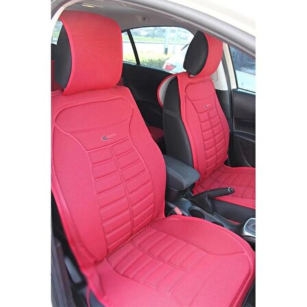 Ford Fiesta Eski Uyumlu Lüks Oto Koltuk Minderi Ön Arka Set Kırmızı