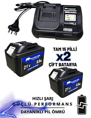 Orjinal 21V 15 pilli Çift Akülü Kömürsüz Darbeli Vidalama 650 Nm Torklu Bijon Somun Sıkma Sökme Matkap