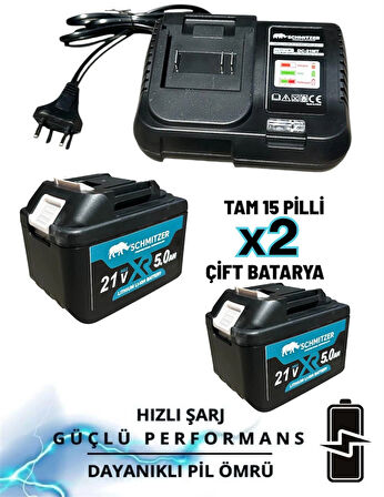 Orjinal 21V 15 pilli Çift Akülü Kömürsüz Darbeli Vidalama 650 Nm Torklu Bijon Somun Sıkma Sökme Matkap