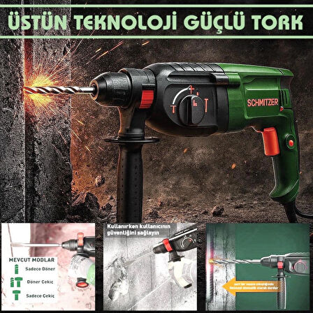 850 W (SDS PLUS) Metal Şanzuman Profesyonel Darbeli Matkap Kırıcı Delici 26mm Hilti