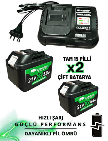 Orjinal 21V 15 pilli Çift Akülü Kömürsüz Darbeli Vidalama 650 Nm Torklu Bijon Somun Sıkma Sökme Matkap