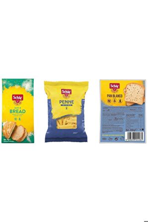 Mix B 1000 gr Ekmek Unu - Schar Penne Kalem Makarna 250 gr - Schar Pan Blanco Dilimli Ekmek