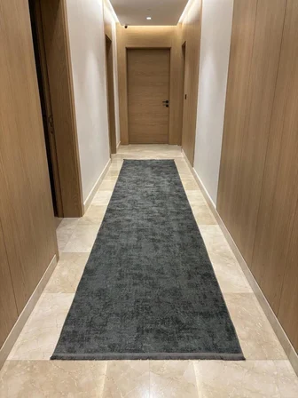 Kaymaz Tabanlı Saçaklı Yıkanabilir Leke Tutmaz Kesme Kabartmalı Salon Koridor Mutfak Halısı