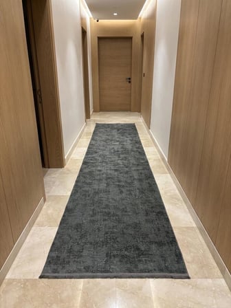 Kaymaz Tabanlı Saçaklı Yıkanabilir Leke Tutmaz Kesme Kabartmalı Salon Koridor Mutfak Halısı