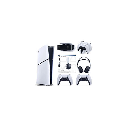 Playstation 5 Slim Dijital Edition + 2 Dualsense + Şarj Istasyonu + Ps5 Kamera + 3D Kulaklık