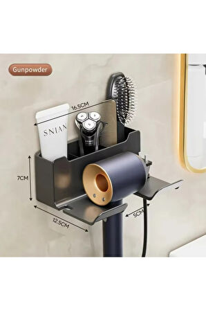 PLASTİK SAÇ KURUTMA MAKİNESİ ORGANİZERİ BEYAZ ANTRASİT