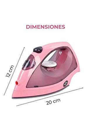 Oyuncak Buharlı Pilli Ütü Ses Efektli Işıklı Gerçekçi Su Eklenebilir Dumanlı Oyuncak Ütü Evcilik Set