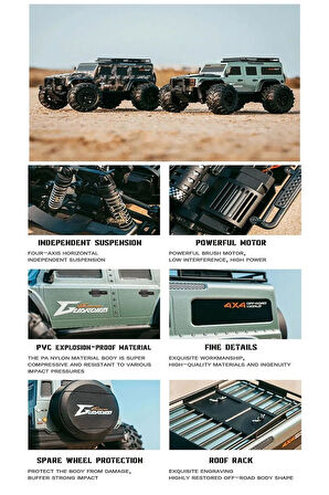 40 km/h Hız 2.4GHz 1:16 4WD Off-Road Arazi Aracı RC Uzaktan Kumandalı Araba