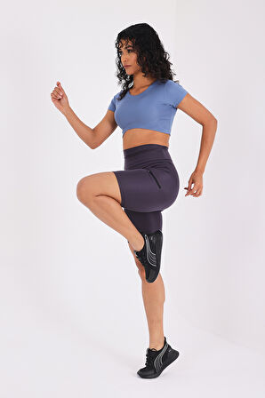 Scorp Alpha Kadın Biker Spor Tayt Antrasit
