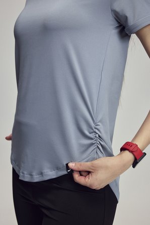 Scorp Aria Sırt Detaylı Kadın Spor Tişört Gri