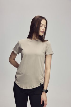 Scorp Aria Sırt Detaylı Kadın Spor Tişört Stone
