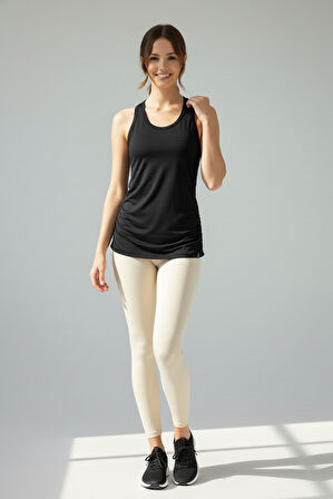 Scorp Aura Sırt Detaylı Kadın Spor Atlet Siyah