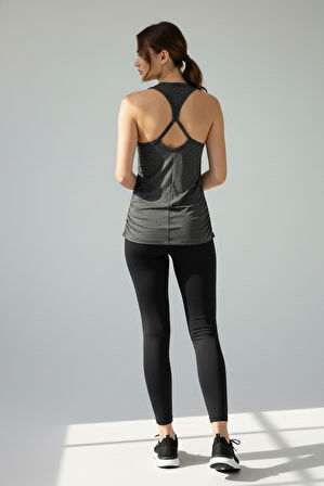 Scorp Aura Sırt Detaylı Kadın Spor Atlet Gri