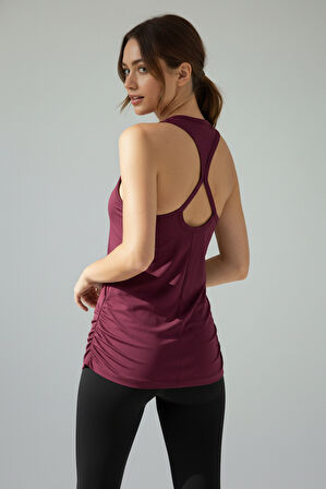 Scorp Aura Sırt Detaylı Kadın Spor Atlet Mürdüm