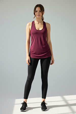 Scorp Aura Sırt Detaylı Kadın Spor Atlet Mürdüm