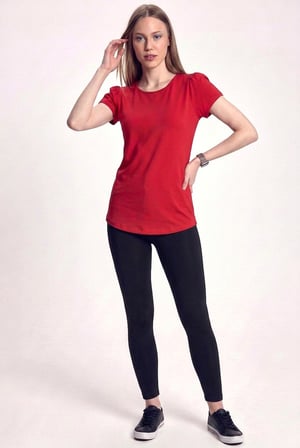 Scorp Bloom Ruched Kadın Spor Tişört Kırmızı