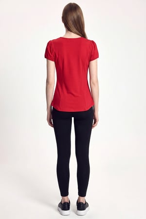 Scorp Bloom Ruched Kadın Spor Tişört Kırmızı