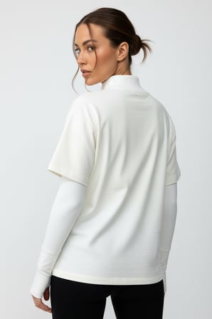 Scorp Chill Kadın Uzun Kollu Koşu Tişörtü Spor Sweatshirt Ekru