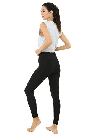 Scorp Core Kadın Yüksek Bel Toparlayıcı Spor Tayt Siyah