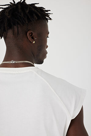 Scorp Drift Erkek Kolsuz Spor Tişört Beyaz