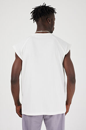 Scorp Drift Erkek Kolsuz Spor Tişört Beyaz