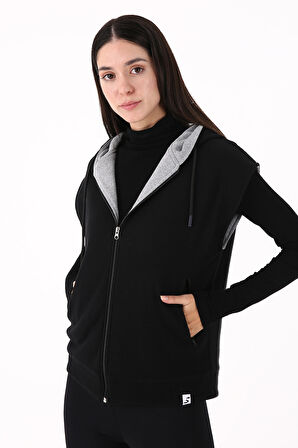 Scorp Impact Reversible Kadın Çift Taraflı Yelek Siyah